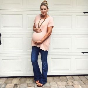 Pink maternity top